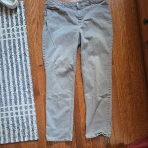Chico's Straight Leg Jeans in Light Gray